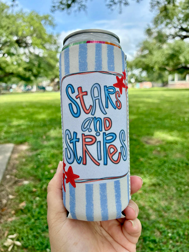 Stars and Stripes Patriotic Koozie