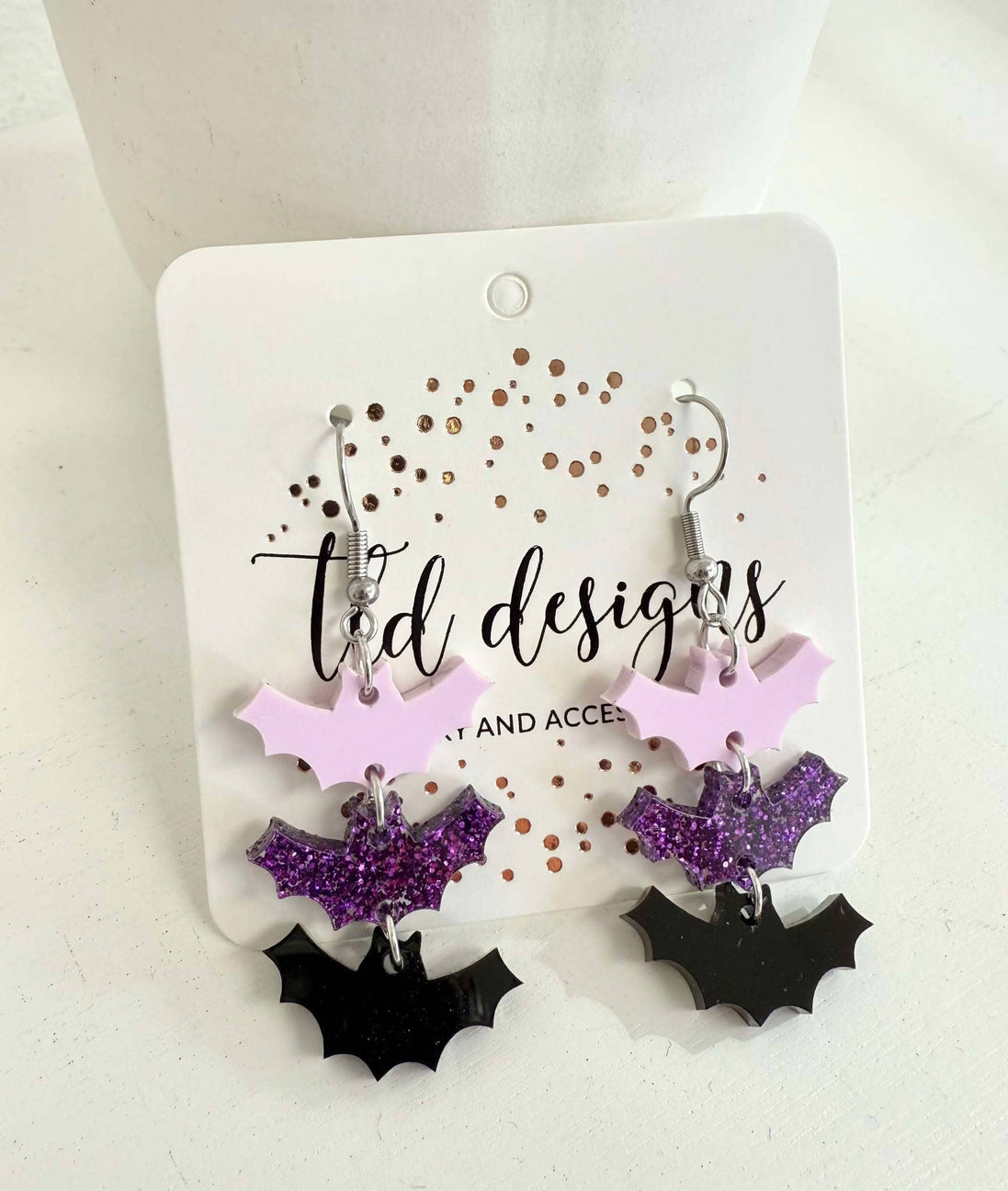 Triple Bats Earrings