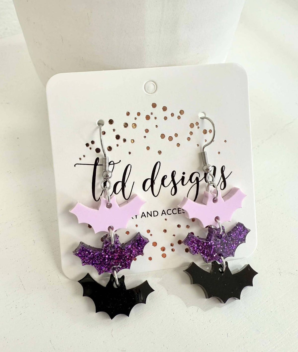Triple Bats Earrings