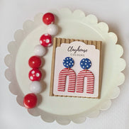 Red, White & Blue Clay Earrings