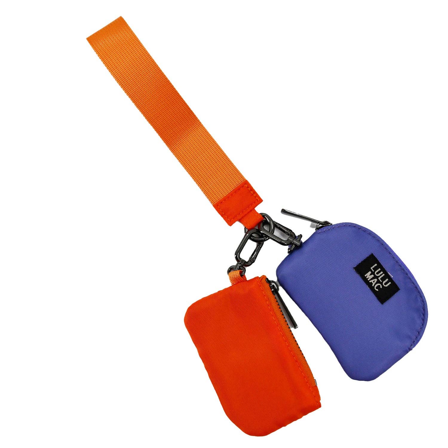 Orange/Purple Lulu Mac Double Pouch Wristlets