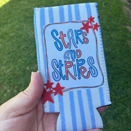 Stars and Stripes Patriotic Koozie