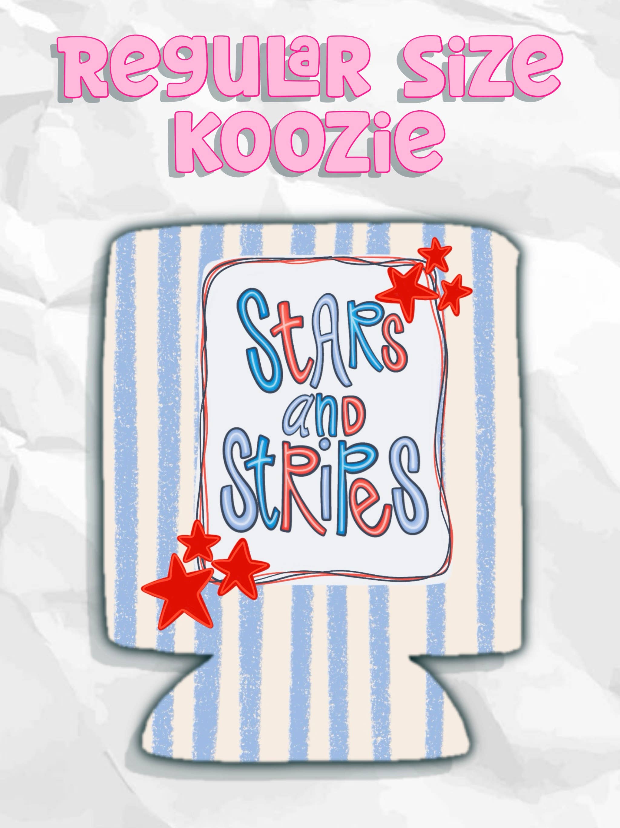 Stars and Stripes Patriotic Koozie