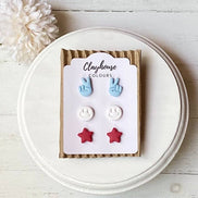 Fourth of July Handmade Earrings | Red White & Blue Earrings