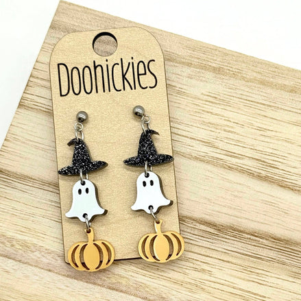 Spooky Trifecta Dangle Collection - Halloween Earrings