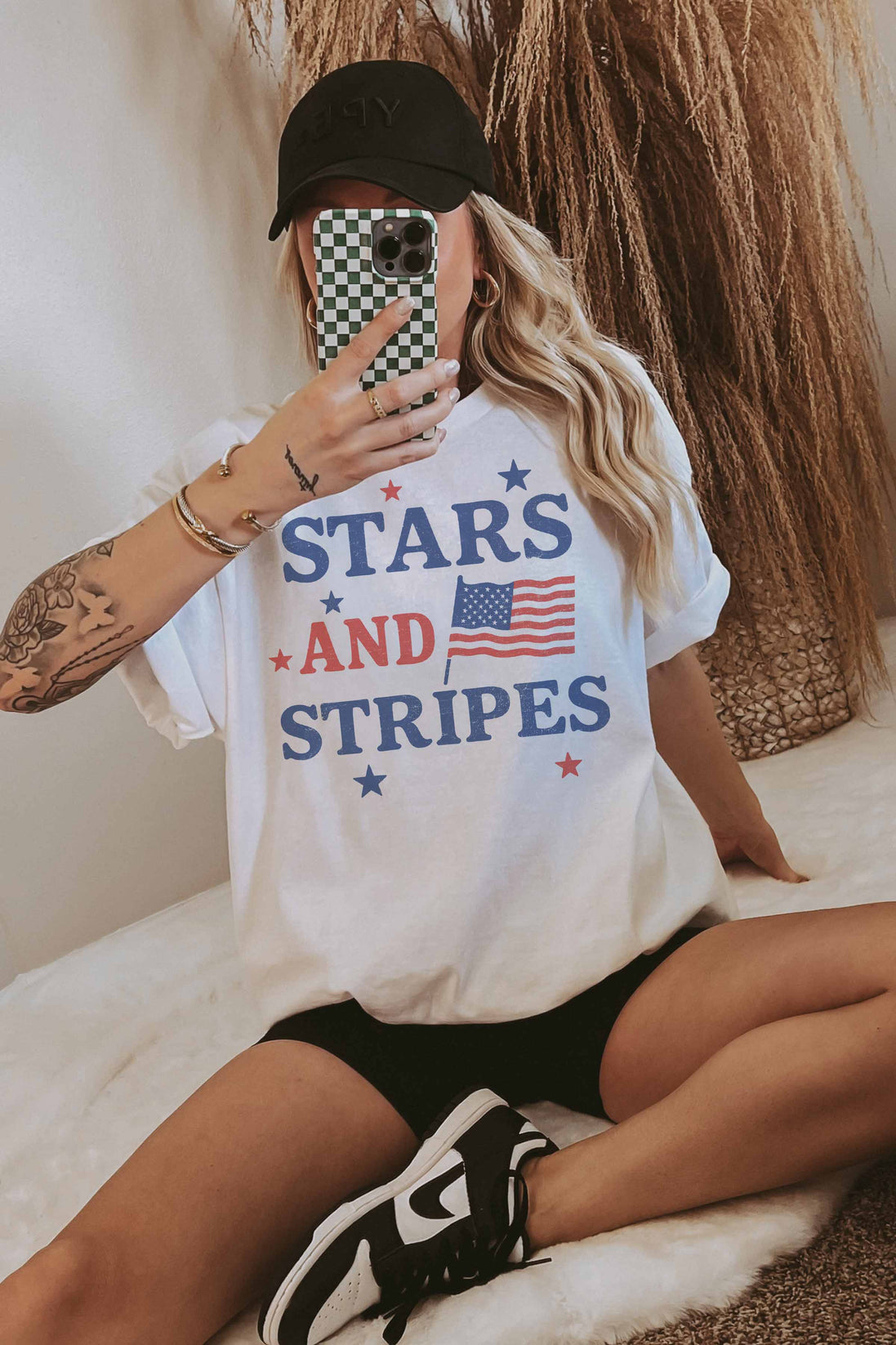 STARS AND STRIPES OVERSIZED TEE