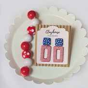 Red, White & Blue Clay Earrings
