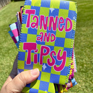 Tanned and Tipsy Summer Koozie