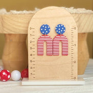 Red, White & Blue Clay Earrings