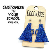 Glitter Cheer Megaphone Dangles - Custom Spirit Earrings
