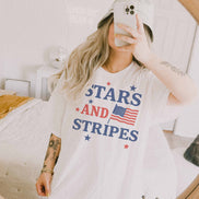 STARS AND STRIPES OVERSIZED TEE