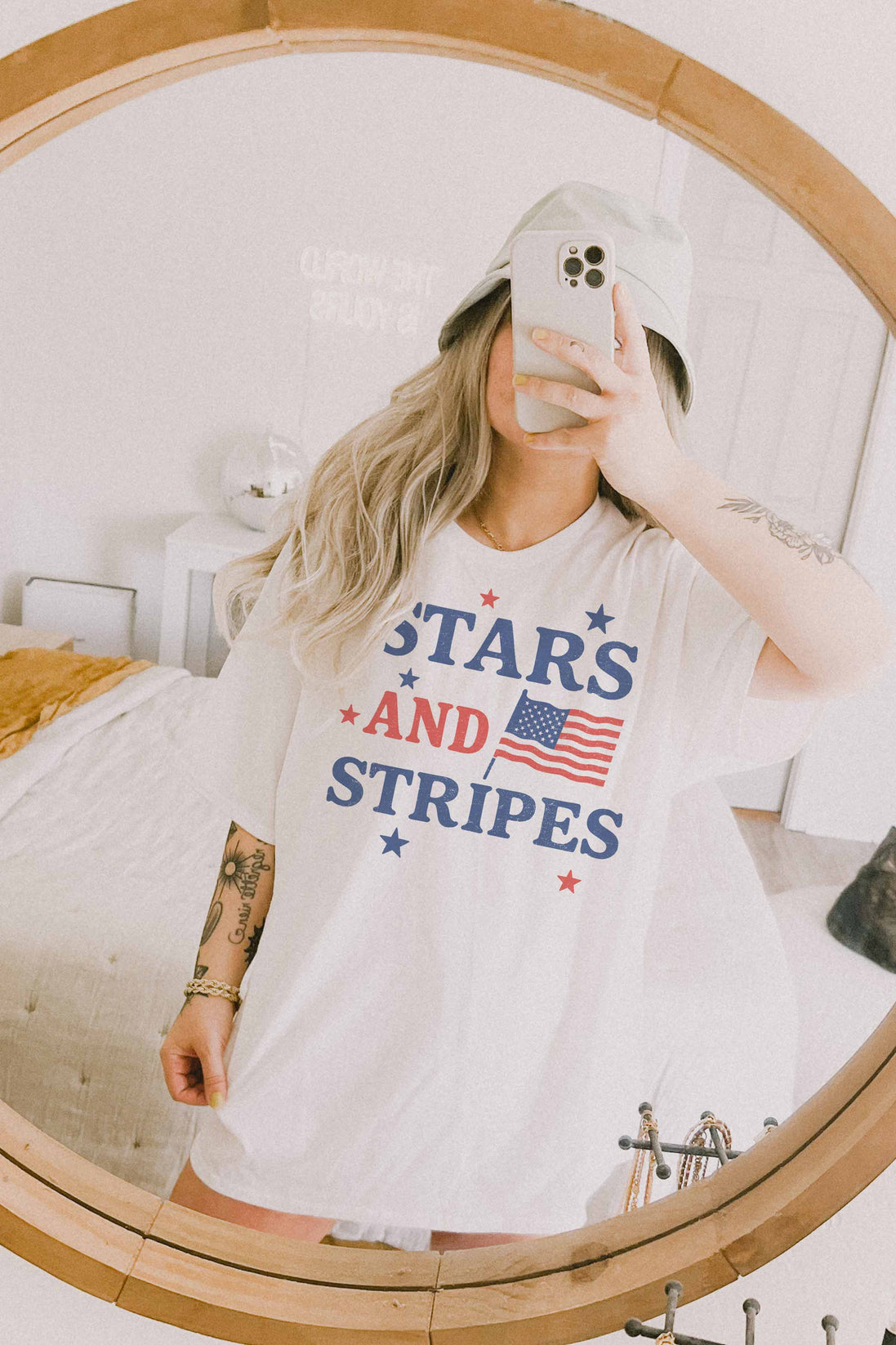 STARS AND STRIPES OVERSIZED TEE