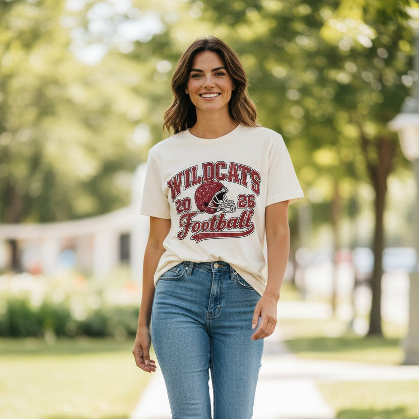 Vintage Mascot Football Tee - Made To Order