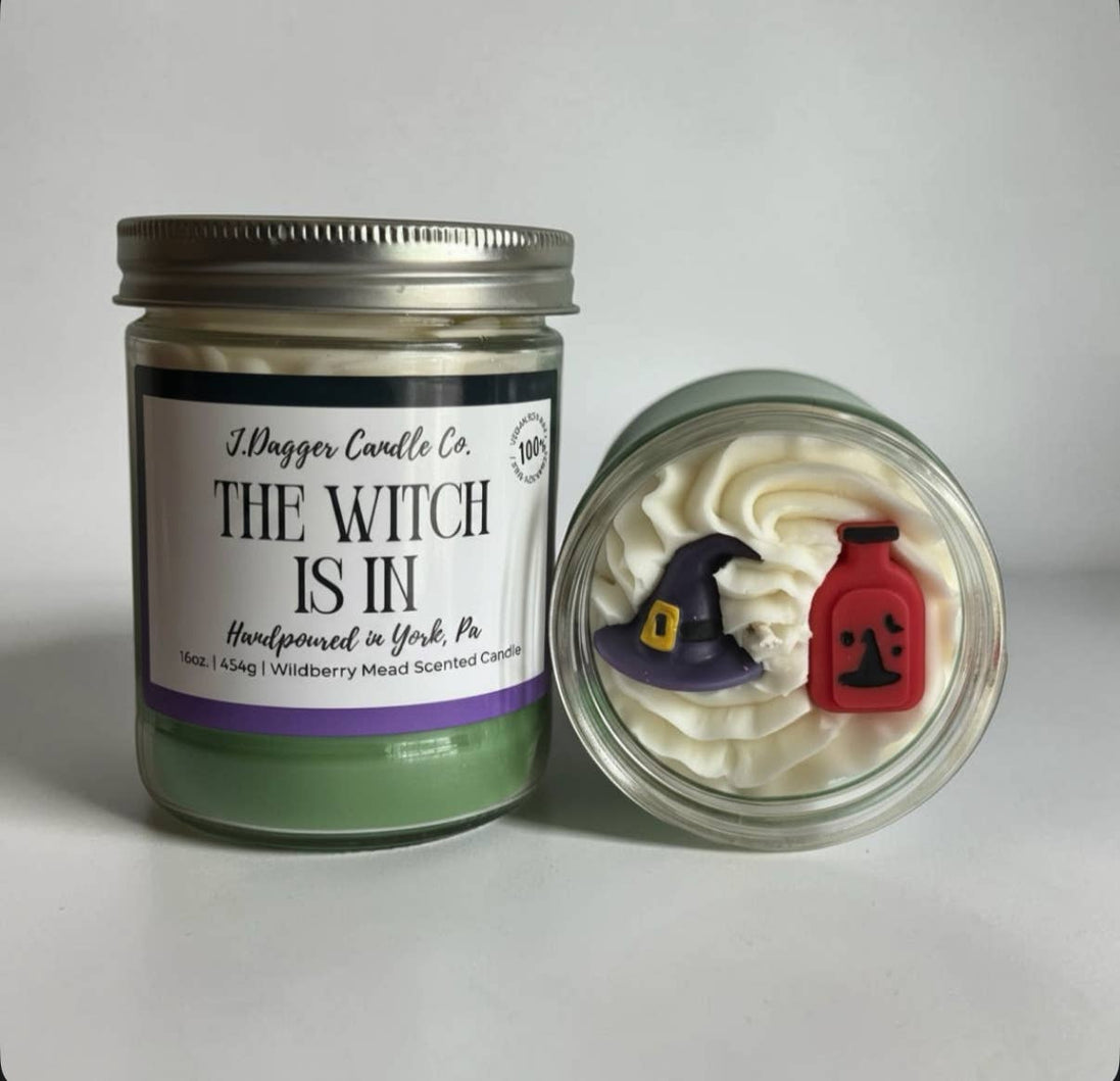 Witch Themed Halloween Soy Dessert Candles