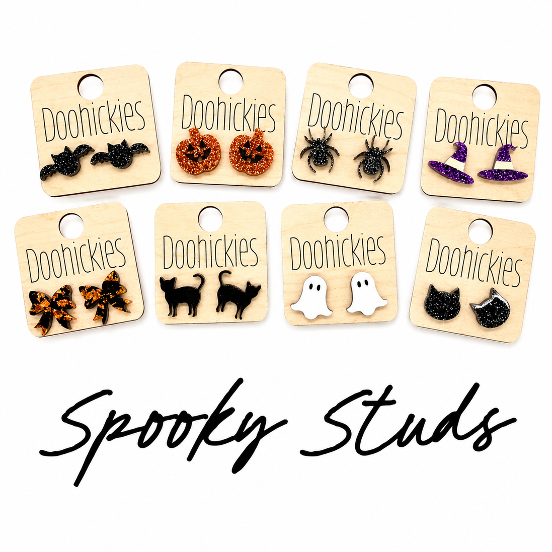 Spooky Studs - Acrylic Halloween Earrings