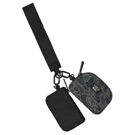 Black Camo/Black Lulu Mac Double Pouch Wristlets