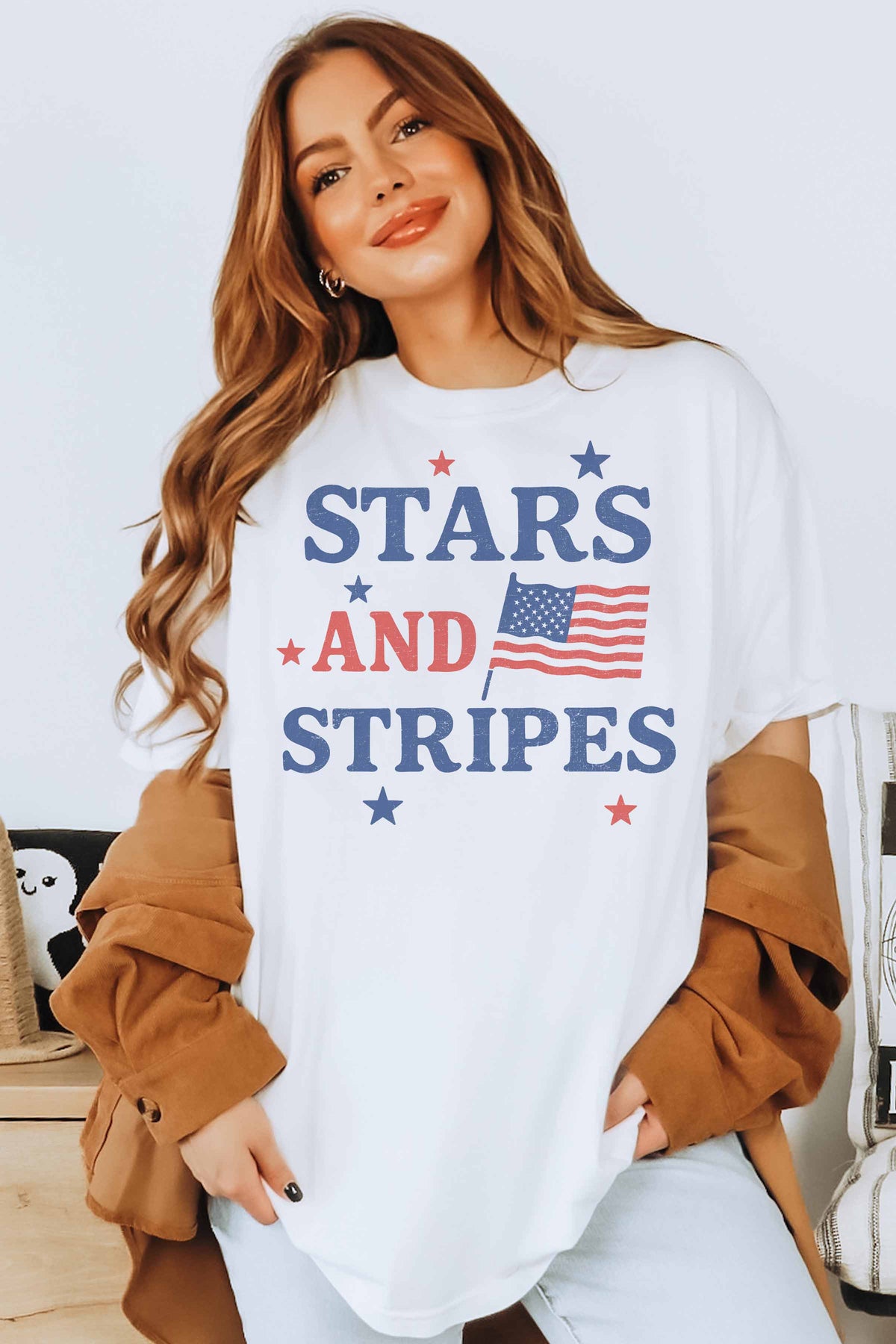 STARS AND STRIPES OVERSIZED TEE