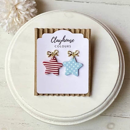 Fourth of July Handmade Earrings | Red White & Blue Earrings